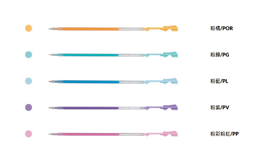 (0.4mm/粉彩/5色組/袋裝)PILOT百樂 超細變芯筆替芯BLS-CLT4
