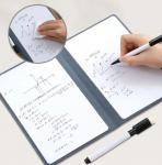 皮質便攜小白板筆記本(約19.8*26.6公分)附8支筆及擦布 限量代購