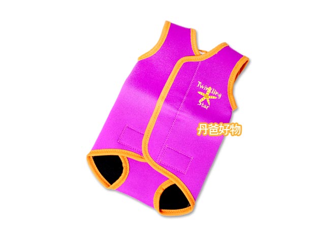 出清特賣(許願品)(M)潑寶 包裏式保暖泳衣(桃紅)水族剪影