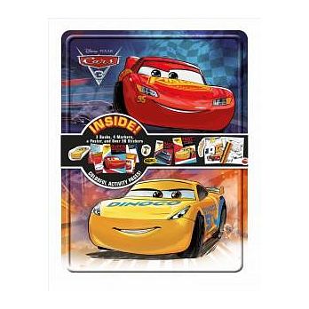 限4出清價.Disney Pixar Cars 3 Collector’s Tin平裝貼紙書遊戲盒