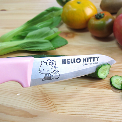 HELLO KITTY】水果刀KS-2215(短薄且鋒利/台灣製)不鏽鋼420