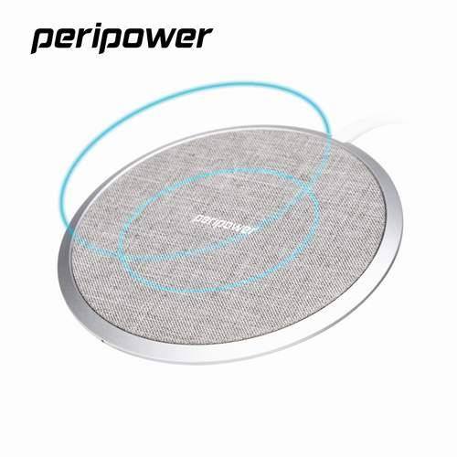 (灰色)【peripower】PS-T06 無線充系列_鋁合金織布充電盤(10W大功率輸出/支援無線快充)