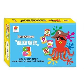 双美桌遊 超級瘋狂８(內附65張數字牌、25張功能牌、1張K&S王牌、說明書)三種玩法~