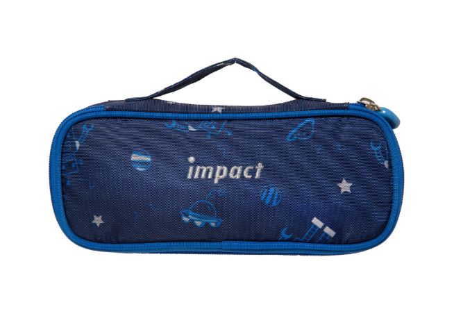 (深藍)【IMPACT】怡寶筆袋 機器人IM00L07NY(印刷採用環保油墨/帥氣機器人筆袋)