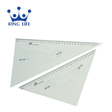 【徠福KING LIFE】塑膠三角板 30CM KTR-30(刻度精細字體顯明)