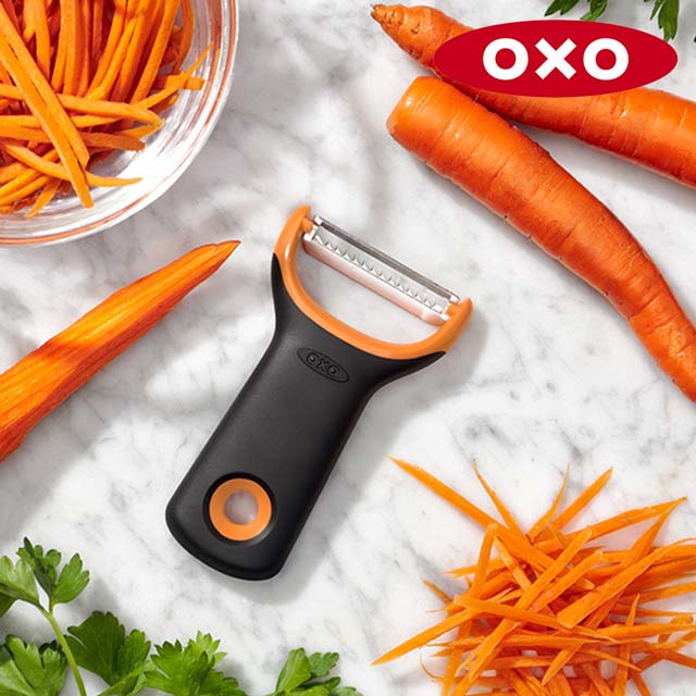 【美國OXO】Y型刨絲刀(刨絲專用鋸齒刀片/備料刨絲超方便/輕鬆刮起少量果皮)