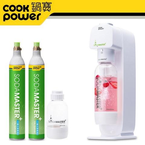 [鍋寶SODAMASTER] 萬用氣泡水機(含氣瓶2入+專用水瓶500和1000ml各1) 免運
