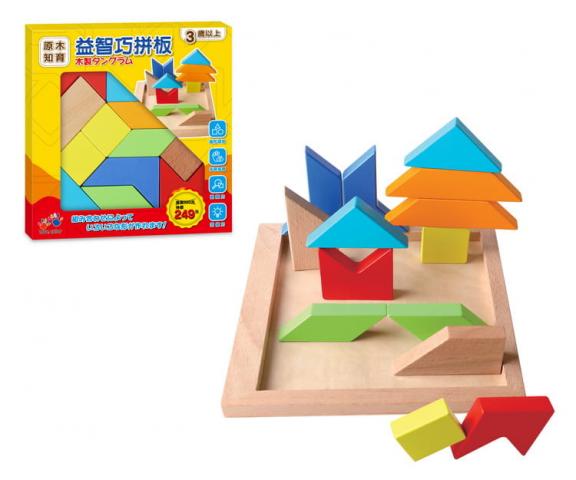 特惠 樂彩森林 益智巧拼板(圖形認知/想像力)木頭