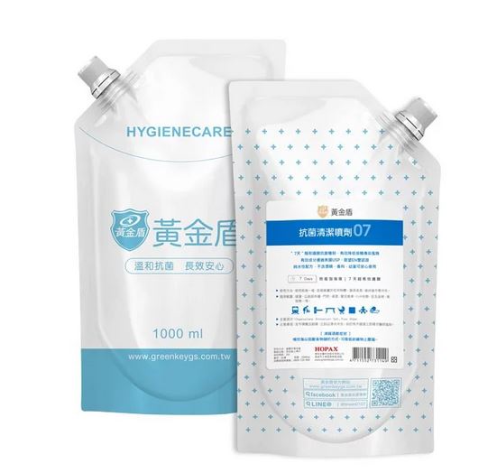(1L)【黃金盾】抗菌清潔07補充包(7天隱形護膜抗菌機制)