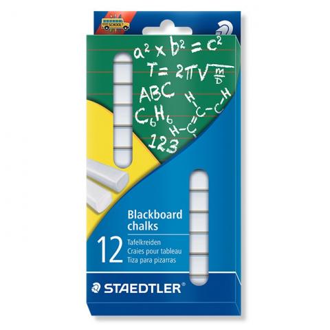 (白色12支入)【德國 STAEDTLER施德樓】無塵安全粉筆 MS2350 事務文具 文具用品 白粉筆 黑白板 留言板