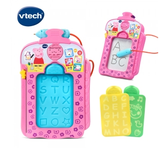【Vtech】粉紅豬小妹-音樂字母感應學習畫板(3個互動學習板/4個互動學習模式) 免運