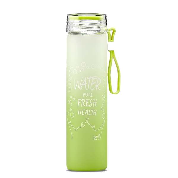 (410ml/綠)限量優惠【雅豐家】超冰涼玻璃水瓶-送潛水布套
