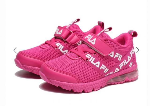 出清特惠(160/桃) 【FILA】兒童氣墊慢跑鞋 2-J826V-211/足弓支撐鞋墊/後跟穩定康特杯