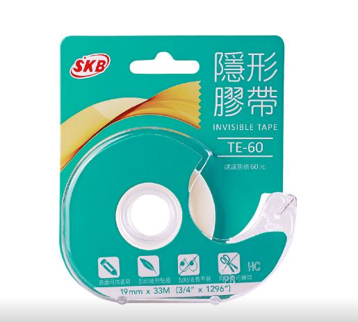 SKB 隱形膠帶(19mmx33M)TE-60