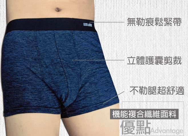【MORRIES 莫利仕】石墨烯健康護囊男平口四角內褲811LD