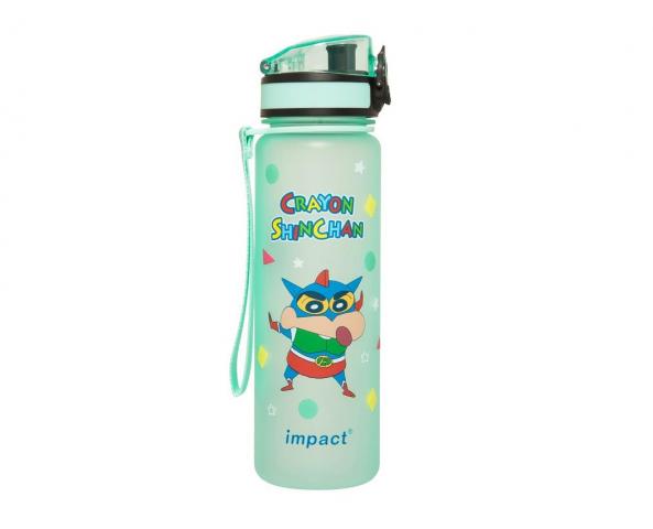 新品 薄荷綠【怡寶】IMPACT 蠟筆小新動感超人彈蓋水壺500ML防止漏水防誤開安全設計IMSHB01MG