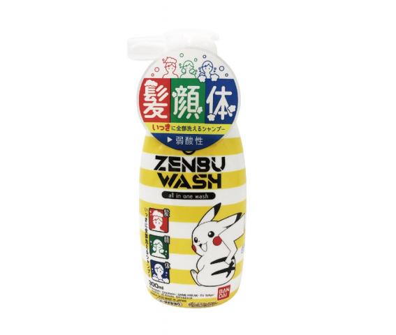 (蘇打汽水)【日本BANDAI】皮卡丘兒童三合一髮顏沐浴乳300ml