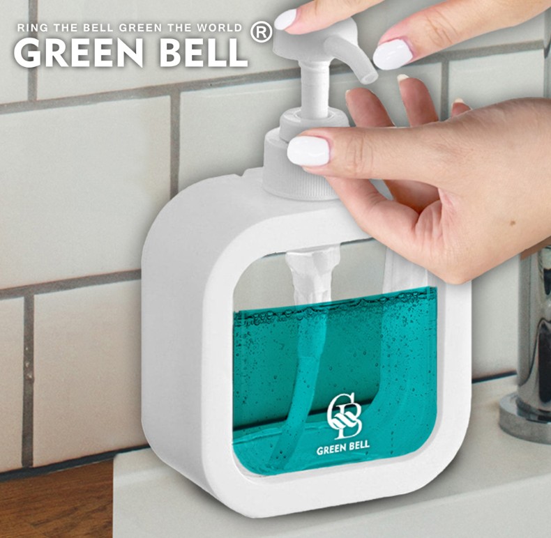 綠貝 透明感透明分裝按壓瓶500ml GBK-629