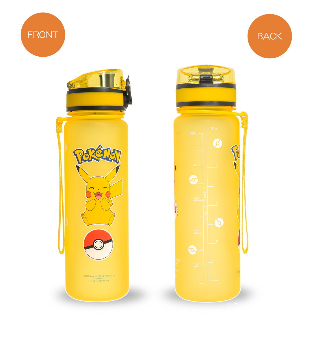 (黃色)【Pokemon】寶可夢水壺(500ml)- IMPKMB01YL