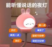 (附充電頭)語音控制/會聽話的智能小夜燈｜不挑款｜聲控變色｜USB充電｜護眼暖光夜燈