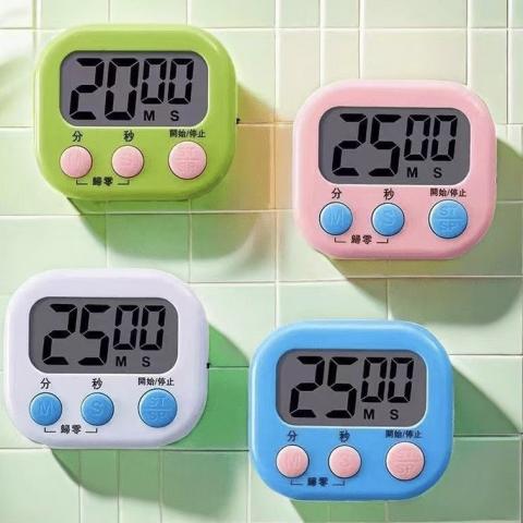 (附電池/不挑色/可掛可磁吸)研讀學習及廚房提醒器電子鬧鈴多功能計時器 自律神器