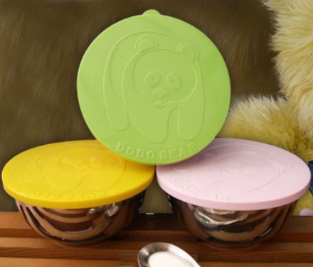 專用碗蓋(3色一組.共2組6個)DODOBEAR 全304不鏽鋼幼兒餐碗.台灣製(黃色+綠色+粉色 各2)