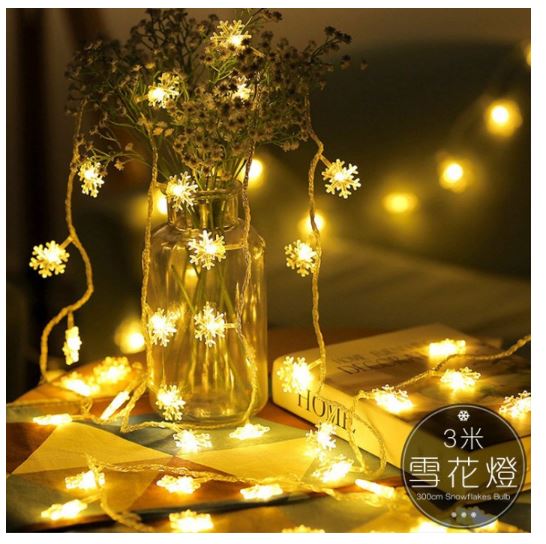 【小銅板】3米LED造型燈(約20個燈泡)(圓球燈/雪花燈/星星燈)