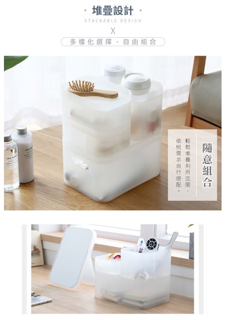 (小號6格)有蓋透明收納盒15.5x11x5.5cm(耐磨耐用/霧面磨砂處理/堆疊卡槽設計)