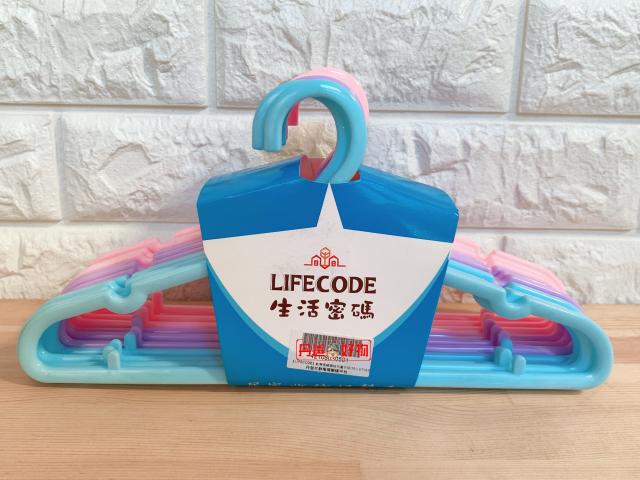 特惠價!【LIFECODE】凱蒂風蝴蝶結兒童衣架(10入)14120030(不挑色)(肩部凹槽設計可掛細肩帶)