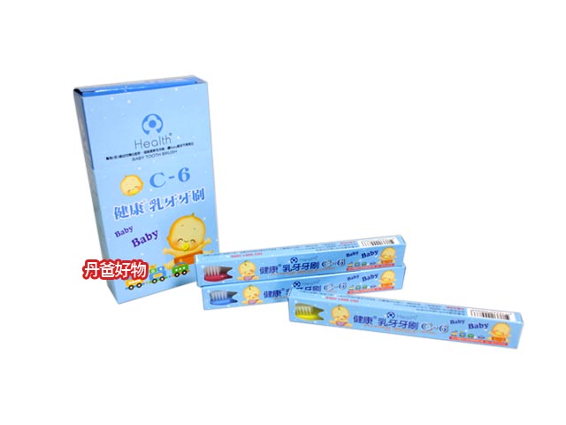 (5組合購) C6健康乳牙牙刷 (1打12支)(不挑色)1~3歲或學齡前兒童適用